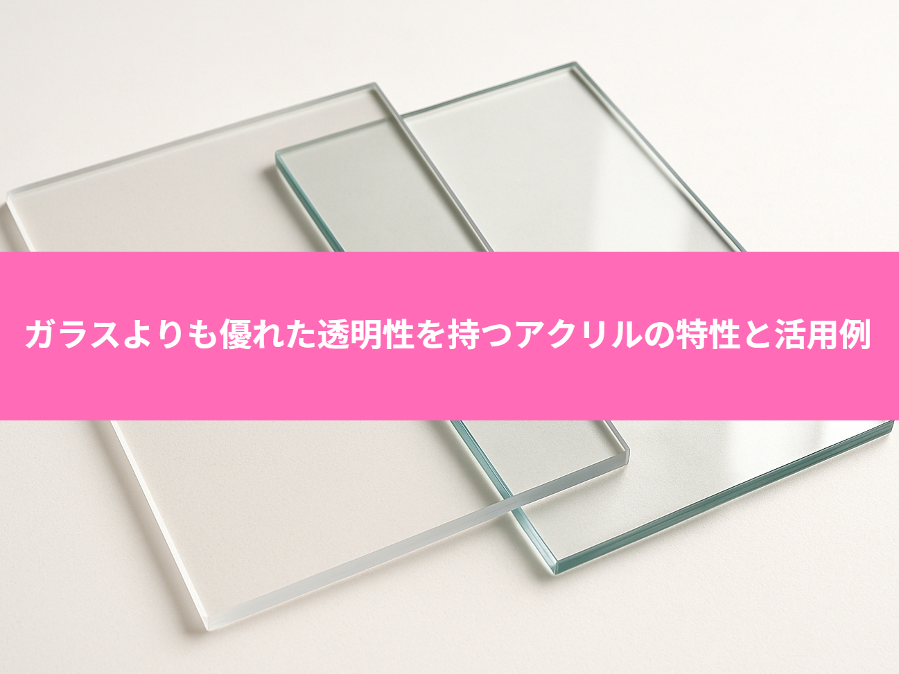ガラスよりも優れた透明性を持つアクリルの特性と活用例